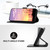 Samsung Galaxy S25 FE 5G Elephant Head Embossed Phone Leather Case with Lanyard - Black