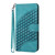 Samsung Galaxy S25 FE 5G Elephant Head Embossed Phone Leather Case with Lanyard - Light Blue