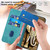 Samsung Galaxy S25 FE 5G Elephant Head Embossed Phone Leather Case with Lanyard - Light Blue