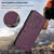 Samsung Galaxy S25 FE 5G Embossed Heart Cat Leather Phone Case with Hand Strap - Dark Purple