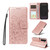 Samsung Galaxy S25 FE 5G Embossed Heart Dog RFID Blocking Wallet Leather Phone Case - Rose Gold