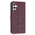 Samsung Galaxy S25 FE 5G Embossed Kitten Phone Leather Case with Lanyard - Wine Red
