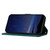 Samsung Galaxy S25 FE 5G Embossed Stripes Skin Feel Leather Phone Case - Dark Green