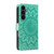 Samsung Galaxy S25 FE 5G Embossed Sunflower Pattern Flip Leather Phone Case - Green