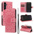 Samsung Galaxy S25 FE 5G Embossed Sunflower Pattern Flip Leather Phone Case - Pink