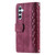 Samsung Galaxy S25 FE 5G Grid Texture Zipper Leather Phone Case with Lanyard - Wine Red