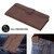 Samsung Galaxy S25 FE 5G Heart Pattern Skin Feel Leather Phone Case - Brown