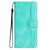 Samsung Galaxy S25 FE 5G Heart Pattern Skin Feel Leather Phone Case - Light Blue