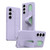Samsung Galaxy S25 FE 5G Intelligent Control Button Wristband Phone Case - Lola Purple