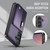 Samsung Galaxy S25 FE 5G JEEHOOD J12 Exquisite RFID MagSafe Zipper Card Bag Phone Case - Purple