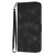 Samsung Galaxy S25 FE 5G Line Pattern Skin Feel Leather Phone Case - Black
