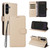 Samsung Galaxy S25 FE 5G Litchi Texture RFID Blocking 3-Card Wallet Leather Phone Case - Beige