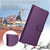 Samsung Galaxy S25 FE 5G Litchi Texture RFID Blocking 3-Card Wallet Leather Phone Case - Purple
