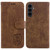 Samsung Galaxy S25 FE 5G Little Tiger Embossed Leather Phone Case - Brown