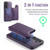Samsung Galaxy S25 FE 5G MAGKING K3 Series MagSafe RFID Card Bag Detachable Phone Case - Purple