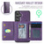 Samsung Galaxy S25 FE 5G MAGKING K4 Series MagSafe RFID Tri-fold Card Bag Detachable Phone Case - Purple