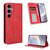 Samsung Galaxy S25 FE 5G Magnetic Buckle Retro Texture Leather Phone Case - Red