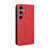 Samsung Galaxy S25 FE 5G Magnetic Buckle Retro Texture Leather Phone Case - Red