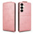 Samsung Galaxy S25 FE 5G Magnetic Vertical Flip Leather Phone Case with Buckle - Rose Gold