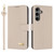 Samsung Galaxy S25 FE 5G Metal Bow Leather Phone Case with Hand Strap - Apricot