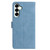 Samsung Galaxy S25 FE 5G Moonlit Butterfly Dance Pattern Embossed Leather Phone Case - Blue