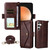 Samsung Galaxy S25 FE 5G Multi-card Slots Crossbody Cowhide Leather Phone Case - Brown
