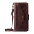 Samsung Galaxy S25 FE 5G Multi-card Slots Crossbody Cowhide Leather Phone Case - Brown