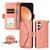 Samsung Galaxy S25 FE 5G Multi-card Slots Crossbody Cowhide Leather Phone Case - Pink