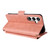 Samsung Galaxy S25 FE 5G Multi-card Slots Crossbody Cowhide Leather Phone Case - Pink