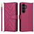 Samsung Galaxy S25 FE 5G Multifunctional 6-Card Slots Leather Phone Case with Wrist Strap - Rose Red