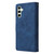 Samsung Galaxy S25 FE 5G Multifunctional Frosted Zipper Wallet Leather Phone Case - Blue