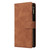 Samsung Galaxy S25 FE 5G Multifunctional Frosted Zipper Wallet Leather Phone Case - Brown
