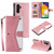 Samsung Galaxy S25 FE 5G Nail Skin Feel Stitching Calf Texture Leather Phone Case - Rose Gold