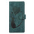 Samsung Galaxy S25 FE 5G Pen Heart Cat Embossed Leather Phone Case - Green