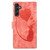 Samsung Galaxy S25 FE 5G Pen Heart Cat Embossed Leather Phone Case - Orange