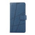 Samsung Galaxy S25 FE 5G PU Genuine Leather Texture Embossed Line Phone Case - Blue