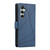 Samsung Galaxy S25 FE 5G PU Genuine Leather Texture Embossed Line Phone Case - Blue