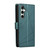 Samsung Galaxy S25 FE 5G PU Genuine Leather Texture Embossed Line Phone Case - Green