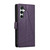 Samsung Galaxy S25 FE 5G PU Genuine Leather Texture Embossed Line Phone Case - Purple
