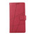 Samsung Galaxy S25 FE 5G PU Genuine Leather Texture Embossed Line Phone Case - Red