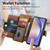 Samsung Galaxy S25 FE 5G Ring Zipper Wallet RFID Blocking MagSafe Leather Phone Case - Brown