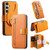 Samsung Galaxy S25 FE 5G Ring Zipper Wallet RFID Blocking MagSafe Leather Phone Case - Orange