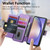 Samsung Galaxy S25 FE 5G Ring Zipper Wallet RFID Blocking MagSafe Leather Phone Case - Purple