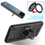 Samsung Galaxy S25 FE 5G Rotating Holder TPU Hybrid PC Phone Case - Black