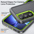 Samsung Galaxy S25 FE 5G Rugged PC Hybrid Silicone Phone Case with Holder - Grey+Fresh Green