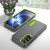 Samsung Galaxy S25 FE 5G Rugged PC Hybrid Silicone Phone Case with Holder - Grey+Fresh Green