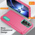 Samsung Galaxy S25 FE 5G Rugged PC Hybrid Silicone Phone Case with Holder - Rose Red+Light Green