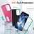 Samsung Galaxy S25 FE 5G Rugged PC Hybrid Silicone Phone Case with Holder - Rose Red+Light Green
