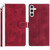 Samsung Galaxy S25 FE 5G Secret Garden Butterfly Pattern Leather Phone Case - Red