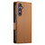 Samsung Galaxy S25 FE 5G Side Buckle Magnetic Frosted Leather Phone Case - Brown
